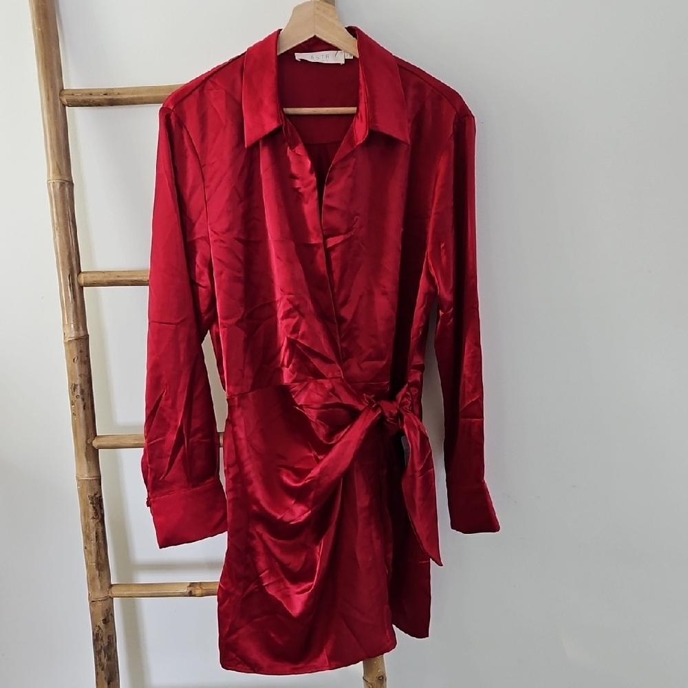 Nordstrom Red Satin Dress